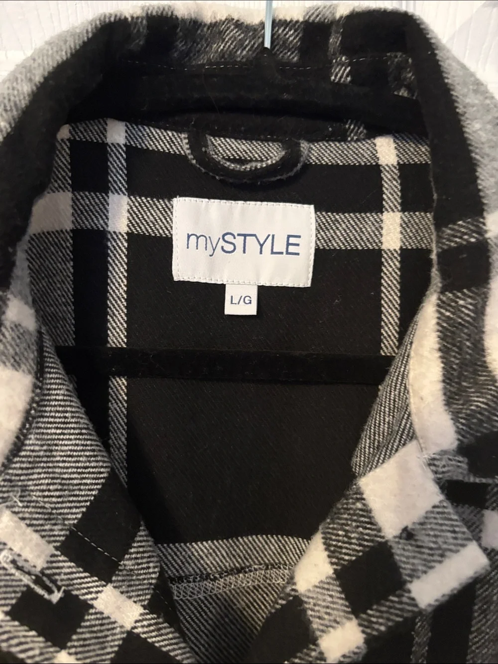 Plaid Button-Up Shacket - Picture 3 of 8